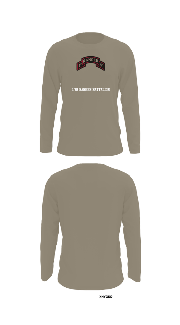 Long Sleeve Performance Shirt, 1/75 Ranger Battalion, Army, Teamtime, Team time, sublimation, custom sports apparel, team uniforms, spirit wear, spiritwear, sports uniforms, custom shirts, team store, custom team store, fundraiser sports, apparel fundraiser