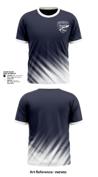 Short Sleeve Performance Shirt, Santa Cruz City Youth Soccer Club, Men's Soccer, Teamtime, Team time, sublimation, custom sports apparel, team uniforms, spirit wear, spiritwear, sports uniforms, custom shirts, team store, custom team store, fundraiser sports, apparel fundraiser