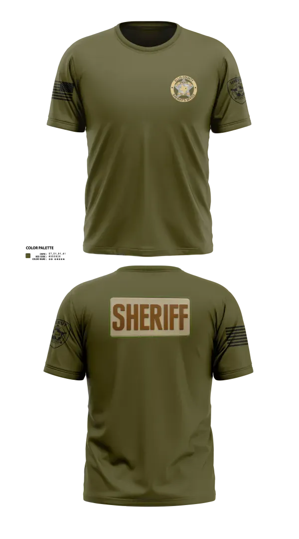 Ellis County Sheriff’s Office 61841271 Old School Cotton Feel Shirt - 84