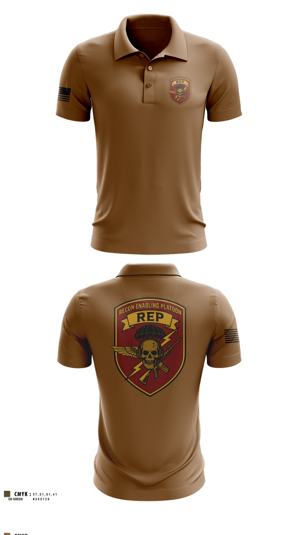 Short Sleeve Performance Polo, 3D Force Recon REP, Marines, Teamtime, Team time, sublimation, custom sports apparel, team uniforms, spirit wear, spiritwear, sports uniforms, custom shirts, team store, custom team store, fundraiser sports, apparel fundraiser