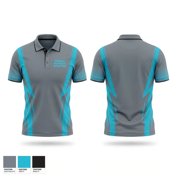 Short Sleeve Performance Polo, Michigan Hurricanes (Island Boyz, , Teamtime, Team time, sublimation, custom sports apparel, team uniforms, spirit wear, spiritwear, sports uniforms, custom shirts, team store, custom team store, fundraiser sports, apparel fundraiser