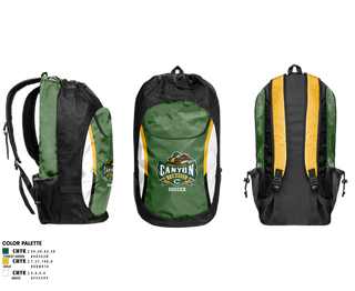Gear Bag, Canyon High School Girls Soccer, Women's Soccer, Teamtime, Team time, sublimation, custom sports apparel, team uniforms, spirit wear, spiritwear, sports uniforms, custom shirts, team store, custom team store, fundraiser sports, apparel fundraiser