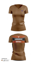 Longhorns Women's Short Sleeve V-neck Shirt - 21
