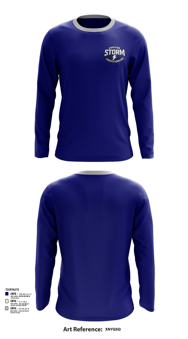 Long Sleeve Performance Shirt, Horizon Storm, Cheer, Teamtime, Team time, sublimation, custom sports apparel, team uniforms, spirit wear, spiritwear, sports uniforms, custom shirts, team store, custom team store, fundraiser sports, apparel fundraiser