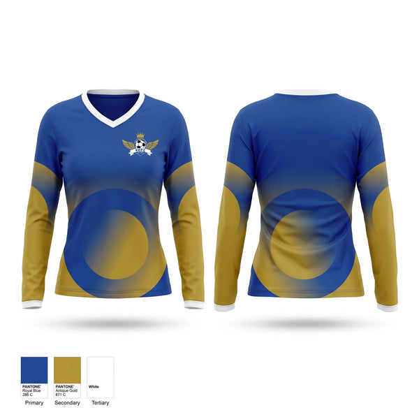 Womens Long Sleeve Vneck Shirt, King George F.C., Men's Soccer, Teamtime, Team time, sublimation, custom sports apparel, team uniforms, spirit wear, spiritwear, sports uniforms, custom shirts, team store, custom team store, fundraiser sports, apparel fundraiser