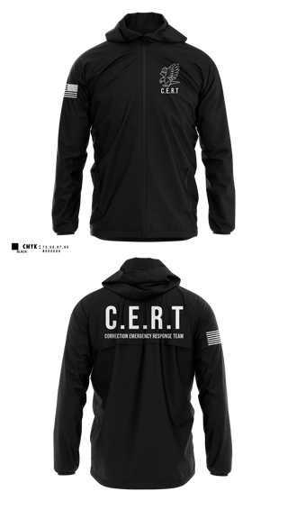 Windbreaker, CERT: Corrections Emergency Response Team, Police, Teamtime, Team time, sublimation, custom sports apparel, team uniforms, spirit wear, spiritwear, sports uniforms, custom shirts, team store, custom team store, fundraiser sports, apparel fundraiser
