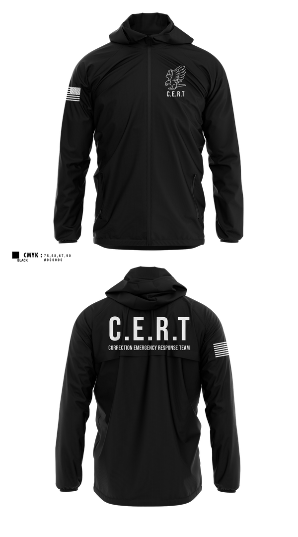 Windbreaker, CERT: Corrections Emergency Response Team, Police, Teamtime, Team time, sublimation, custom sports apparel, team uniforms, spirit wear, spiritwear, sports uniforms, custom shirts, team store, custom team store, fundraiser sports, apparel fundraiser