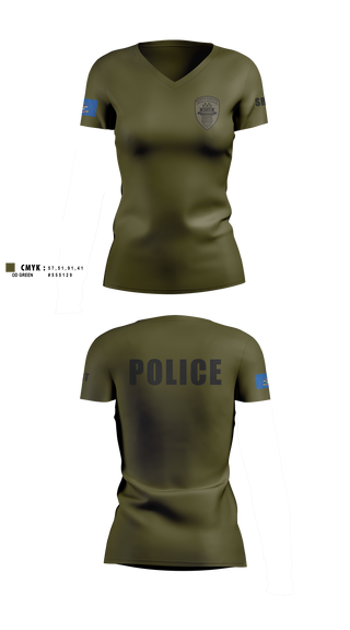 Womens Short Sleeve Vneck Shirt, P&P SRT, Police, Teamtime, Team time, sublimation, custom sports apparel, team uniforms, spirit wear, spiritwear, sports uniforms, custom shirts, team store, custom team store, fundraiser sports, apparel fundraiser