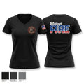 Maybrook Fire Department Women's Short Sleeve V-neck Shirt - 1