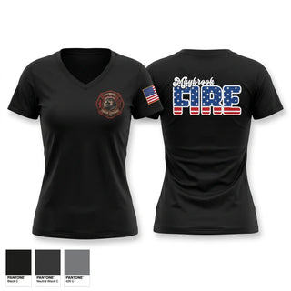 Womens Short Sleeve Vneck Shirt, Maybrook Fire Department, Fire Department, Teamtime, Team time, sublimation, custom sports apparel, team uniforms, spirit wear, spiritwear, sports uniforms, custom shirts, team store, custom team store, fundraiser sports, apparel fundraiser