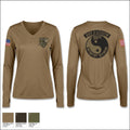 DET 3 HHB 1-111th FA 3177966 Women's Long Sleeve V-neck Shirt - 1