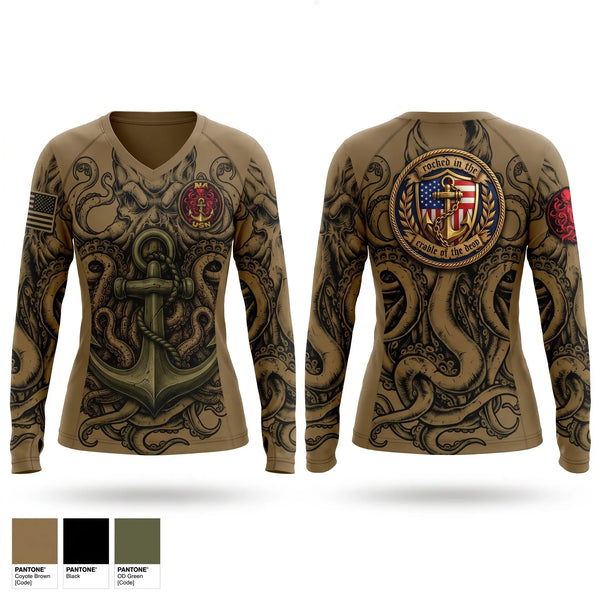 Womens Long Sleeve Vneck Shirt, N4, Navy, Teamtime, Team time, sublimation, custom sports apparel, team uniforms, spirit wear, spiritwear, sports uniforms, custom shirts, team store, custom team store, fundraiser sports, apparel fundraiser