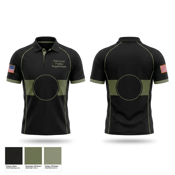 Short Sleeve Performance Polo, Fairmont Police Department, Police, Teamtime, Team time, sublimation, custom sports apparel, team uniforms, spirit wear, spiritwear, sports uniforms, custom shirts, team store, custom team store, fundraiser sports, apparel fundraiser