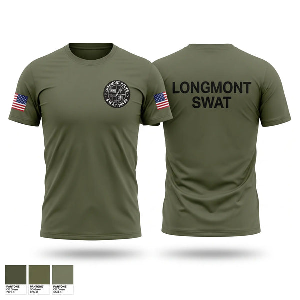 Short Sleeve Performance Shirt, Longmont SWAT, Police, Teamtime, Team time, sublimation, custom sports apparel, team uniforms, spirit wear, spiritwear, sports uniforms, custom shirts, team store, custom team store, fundraiser sports, apparel fundraiser