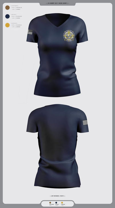 SWMI 70181183 Women's Short Sleeve V-neck Shirt - 2