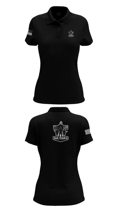 Sail team 6 28462926 Women's Short Sleeve Performance Polo  - 33