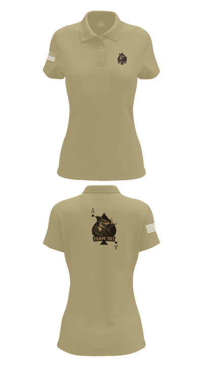 MESG1 TEAM 707 61403527 Women's Short Sleeve Performance Polo  - 90