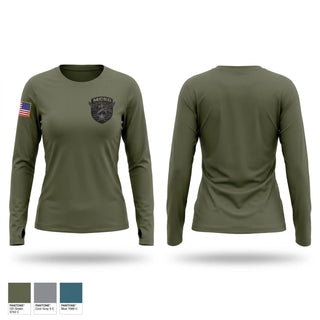 Womens Long Sleeve Vneck Shirt, MCSD SWAT, Police, Teamtime, Team time, sublimation, custom sports apparel, team uniforms, spirit wear, spiritwear, sports uniforms, custom shirts, team store, custom team store, fundraiser sports, apparel fundraiser