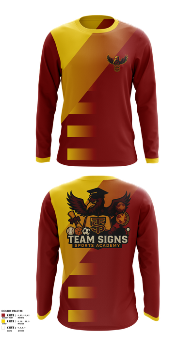 Team Signs Sports Academy 72258111 Long Sleeve Performance Shirt 100