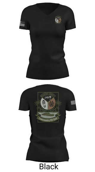 Womens Short Sleeve Vneck Shirt, Lowcountry K-9 Unit, Police, Teamtime, Team time, sublimation, custom sports apparel, team uniforms, spirit wear, spiritwear, sports uniforms, custom shirts, team store, custom team store, fundraiser sports, apparel fundraiser