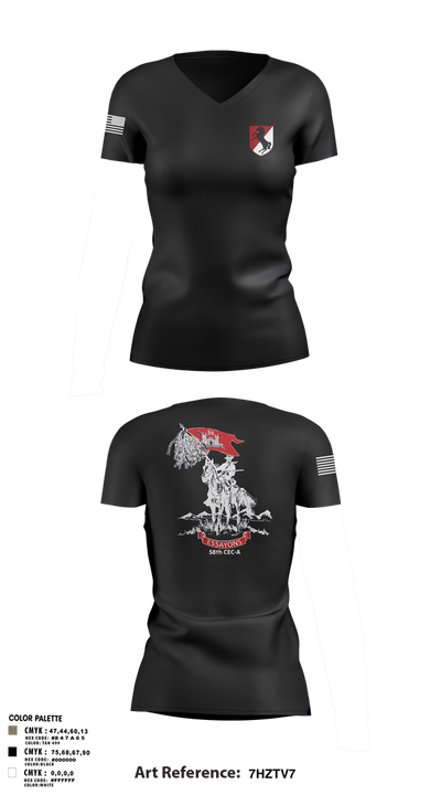 58th CEC-A Women's Short Sleeve V-neck Shirt - 18