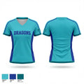 Dragons 11224346 Women's Short Sleeve V-neck Shirt - 1