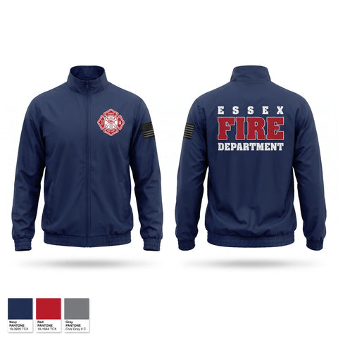 Windbreaker, Essex Fire Department, Fire Department, Teamtime, Team time, sublimation, custom sports apparel, team uniforms, spirit wear, spiritwear, sports uniforms, custom shirts, team store, custom team store, fundraiser sports, apparel fundraiser