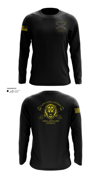 Long Sleeve Performance Shirt, 1-487 Alpha Battery Field Artillery, National Guard, Teamtime, Team time, sublimation, custom sports apparel, team uniforms, spirit wear, spiritwear, sports uniforms, custom shirts, team store, custom team store, fundraiser sports, apparel fundraiser