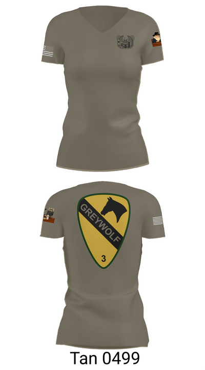 1st cav Div 3abct 85829502 Women's Short Sleeve V-neck Shirt - 68