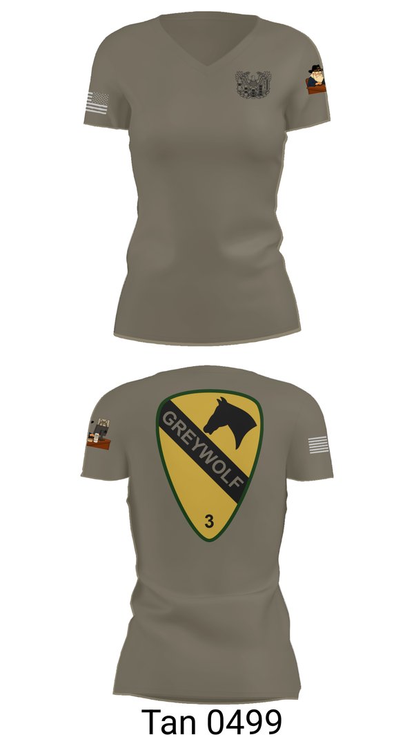 Womens Short Sleeve Vneck Shirt, 1st cav Div 3abct, , Teamtime, Team time, sublimation, custom sports apparel, team uniforms, spirit wear, spiritwear, sports uniforms, custom shirts, team store, custom team store, fundraiser sports, apparel fundraiser