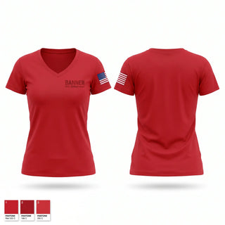 Womens Short Sleeve Vneck Shirt, Banner Fire Department, Fire Department, Teamtime, Team time, sublimation, custom sports apparel, team uniforms, spirit wear, spiritwear, sports uniforms, custom shirts, team store, custom team store, fundraiser sports, apparel fundraiser