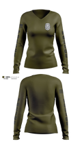 Police Women's Long Sleeve V-neck Shirt - 3