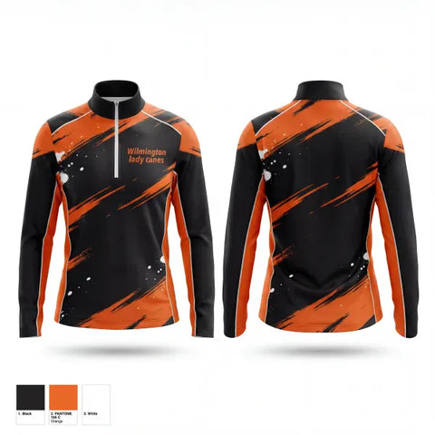 Quarter Zip Jacket, Wilmington lady canes, Softball, Teamtime, Team time, sublimation, custom sports apparel, team uniforms, spirit wear, spiritwear, sports uniforms, custom shirts, team store, custom team store, fundraiser sports, apparel fundraiser