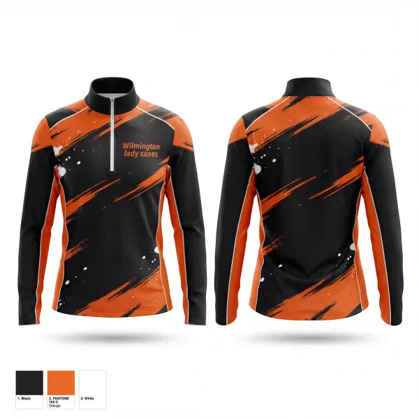 Quarter Zip Jacket, Wilmington lady canes, Softball, Teamtime, Team time, sublimation, custom sports apparel, team uniforms, spirit wear, spiritwear, sports uniforms, custom shirts, team store, custom team store, fundraiser sports, apparel fundraiser