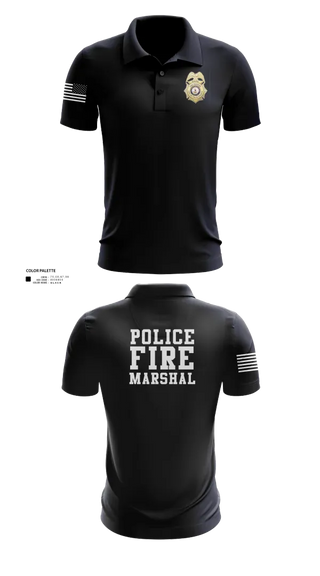 Short Sleeve Performance Polo, Falls Church Fire Marshal, Fire Department, Teamtime, Team time, sublimation, custom sports apparel, team uniforms, spirit wear, spiritwear, sports uniforms, custom shirts, team store, custom team store, fundraiser sports, apparel fundraiser