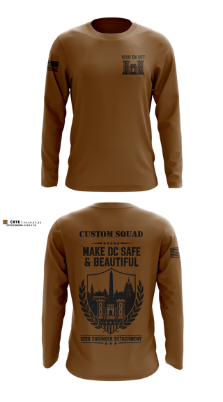 Long Sleeve Performance Shirt, 1226 EN DET, National Guard, Teamtime, Team time, sublimation, custom sports apparel, team uniforms, spirit wear, spiritwear, sports uniforms, custom shirts, team store, custom team store, fundraiser sports, apparel fundraiser