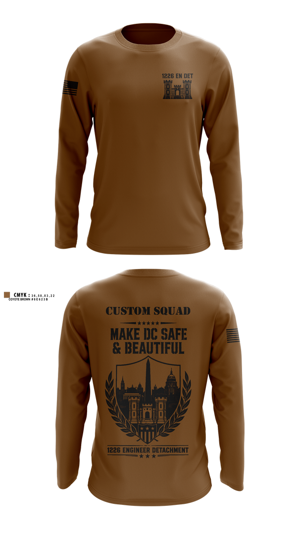 Long Sleeve Performance Shirt, 1226 EN DET, National Guard, Teamtime, Team time, sublimation, custom sports apparel, team uniforms, spirit wear, spiritwear, sports uniforms, custom shirts, team store, custom team store, fundraiser sports, apparel fundraiser