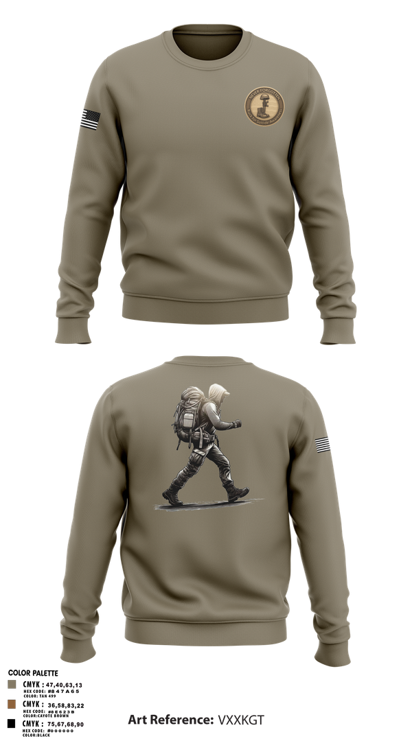 Crew Neck Sweatshirt, 7th Group, Army, Teamtime, Team time, sublimation, custom sports apparel, team uniforms, spirit wear, spiritwear, sports uniforms, custom shirts, team store, custom team store, fundraiser sports, apparel fundraiser