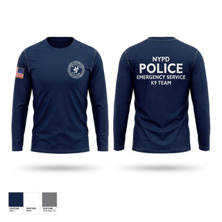 Long Sleeve Performance Shirt, NYPD ESU K9, Police, Teamtime, Team time, sublimation, custom sports apparel, team uniforms, spirit wear, spiritwear, sports uniforms, custom shirts, team store, custom team store, fundraiser sports, apparel fundraiser