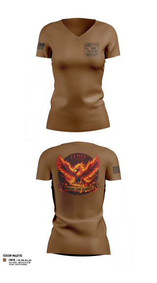 Womens Short Sleeve Vneck Shirt, Fenix, 1-227 AB, 1 ACB, 1 CD, Army, Teamtime, Team time, sublimation, custom sports apparel, team uniforms, spirit wear, spiritwear, sports uniforms, custom shirts, team store, custom team store, fundraiser sports, apparel fundraiser