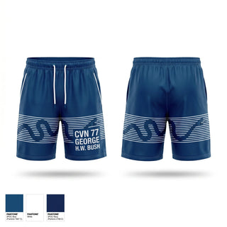 Athletic Shorts With Pockets, CVN 77 George HW. Bush, Navy, Teamtime, Team time, sublimation, custom sports apparel, team uniforms, spirit wear, spiritwear, sports uniforms, custom shirts, team store, custom team store, fundraiser sports, apparel fundraiser