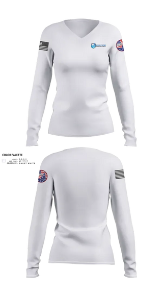 Womens Long Sleeve Vneck Shirt, Elkader Police Department, Police, Teamtime, Team time, sublimation, custom sports apparel, team uniforms, spirit wear, spiritwear, sports uniforms, custom shirts, team store, custom team store, fundraiser sports, apparel fundraiser
