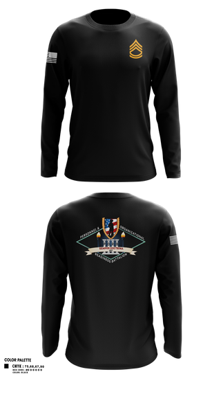 Long Sleeve Performance Shirt, Personnel and Organizational Readiness Battalion, National Guard, Teamtime, Team time, sublimation, custom sports apparel, team uniforms, spirit wear, spiritwear, sports uniforms, custom shirts, team store, custom team store, fundraiser sports, apparel fundraiser