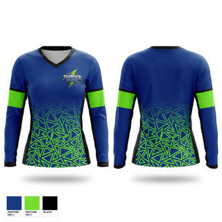 Womens Long Sleeve Vneck Shirt, Mt View Thunder, Men's Basketball, Teamtime, Team time, sublimation, custom sports apparel, team uniforms, spirit wear, spiritwear, sports uniforms, custom shirts, team store, custom team store, fundraiser sports, apparel fundraiser