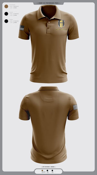 Short Sleeve Performance Polo, HHC 368th EN BN, , Teamtime, Team time, sublimation, custom sports apparel, team uniforms, spirit wear, spiritwear, sports uniforms, custom shirts, team store, custom team store, fundraiser sports, apparel fundraiser