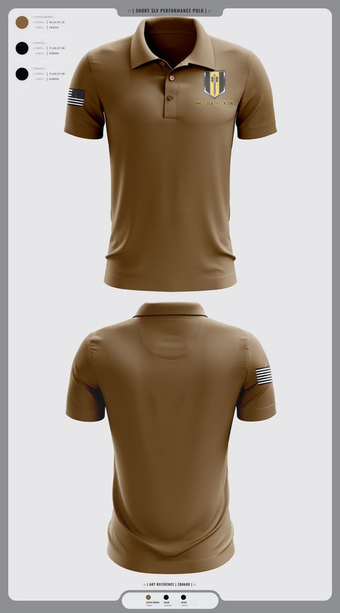 Short Sleeve Performance Polo, HHC 368th EN BN, , Teamtime, Team time, sublimation, custom sports apparel, team uniforms, spirit wear, spiritwear, sports uniforms, custom shirts, team store, custom team store, fundraiser sports, apparel fundraiser