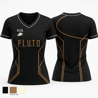 Womens Short Sleeve Vneck Shirt, P.L.U.T.O., , Teamtime, Team time, sublimation, custom sports apparel, team uniforms, spirit wear, spiritwear, sports uniforms, custom shirts, team store, custom team store, fundraiser sports, apparel fundraiser