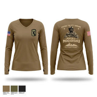 Womens Long Sleeve Vneck Shirt, 67th MEB, Army, Teamtime, Team time, sublimation, custom sports apparel, team uniforms, spirit wear, spiritwear, sports uniforms, custom shirts, team store, custom team store, fundraiser sports, apparel fundraiser