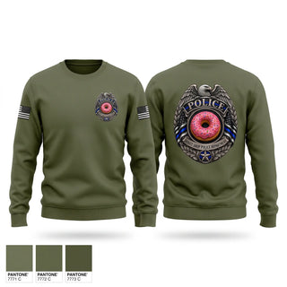 Crew Neck Sweatshirt, Donut Shop Police Department, Police, Teamtime, Team time, sublimation, custom sports apparel, team uniforms, spirit wear, spiritwear, sports uniforms, custom shirts, team store, custom team store, fundraiser sports, apparel fundraiser