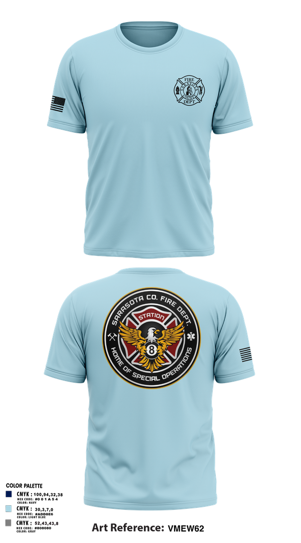 Old School Cotton Feel Shirt, Sarasota County Fire Department, , Teamtime, Team time, sublimation, custom sports apparel, team uniforms, spirit wear, spiritwear, sports uniforms, custom shirts, team store, custom team store, fundraiser sports, apparel fundraiser